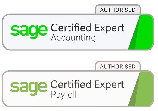 Sage Certificaition Logos for Accounting and Payroll