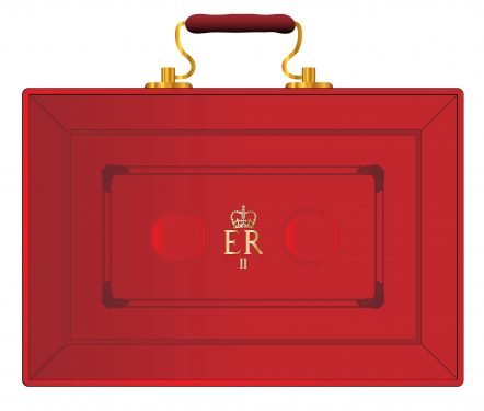 The Red Budget Box used by the Chancellor of the Exchequer.